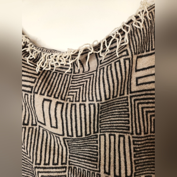 FRAME Brand Virgin Wool + Cashmere Blanket Throw Fringed Soft Designer Italy - Picture 12 of 12